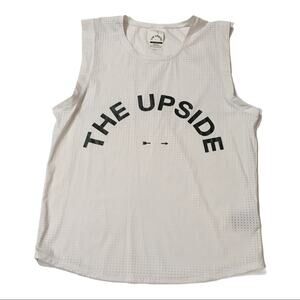 The Upside Perforated Muscle Tank - White - US 6